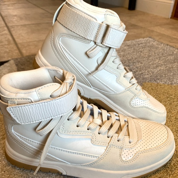 EUC Zara High-top Trainers Beige size EU 37 - Picture 4 of 9